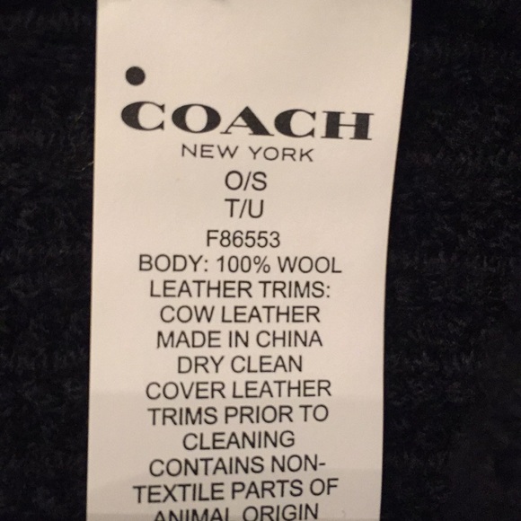 Coach Rib Knit Merino Wool Hat - Picture 3 of 3